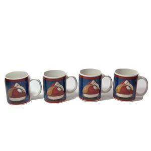 Fiddlestix - Set of 4 Santa Christmas/Holiday Mugs by Certified